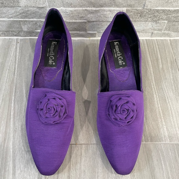Vintage Kenneth Cole Purple Heels - Size 8 - purple Rose - 80s - Picture 2 of 12